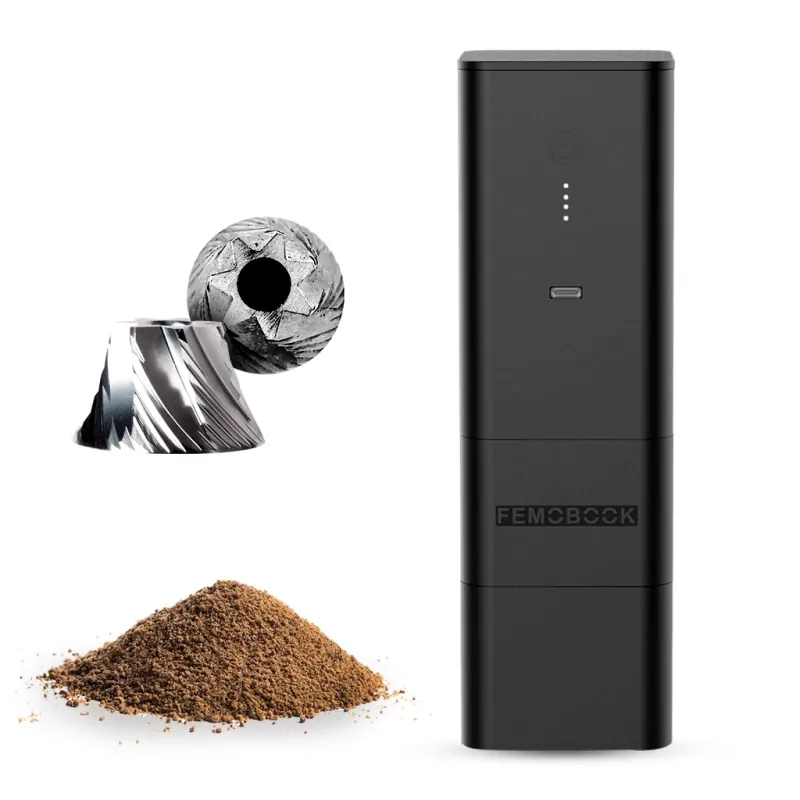 FEMOBOOK-A2 Black Portable Electric Coffee Grinder