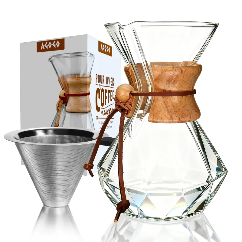 Pour Over Coffee Maker Diamond Design 28oz