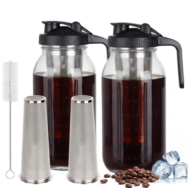 64oz Mason Jar Cold Brew Maker (2-Pack)